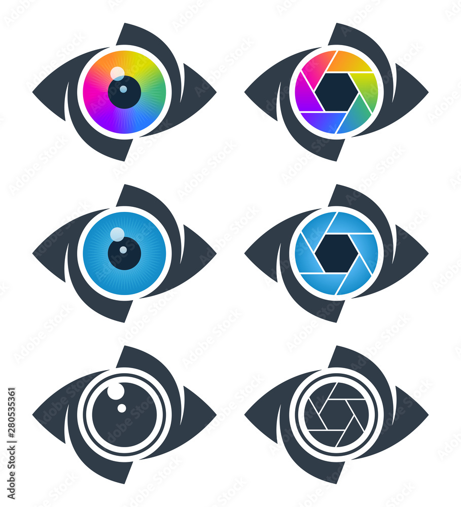 Abstract eye icons Abstract eye icons