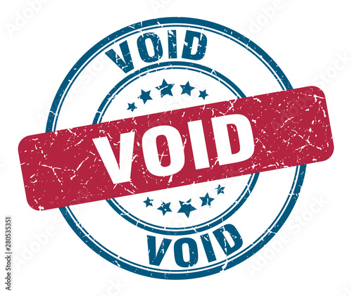 void stamp. void round grunge sign. void