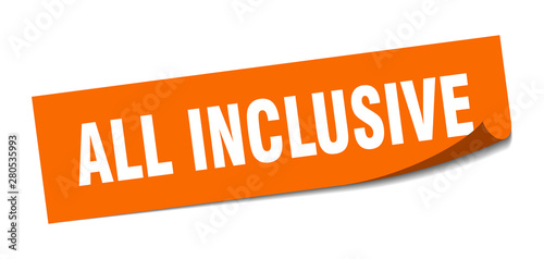 all inclusive sticker. all inclusive square isolated sign. all inclusive