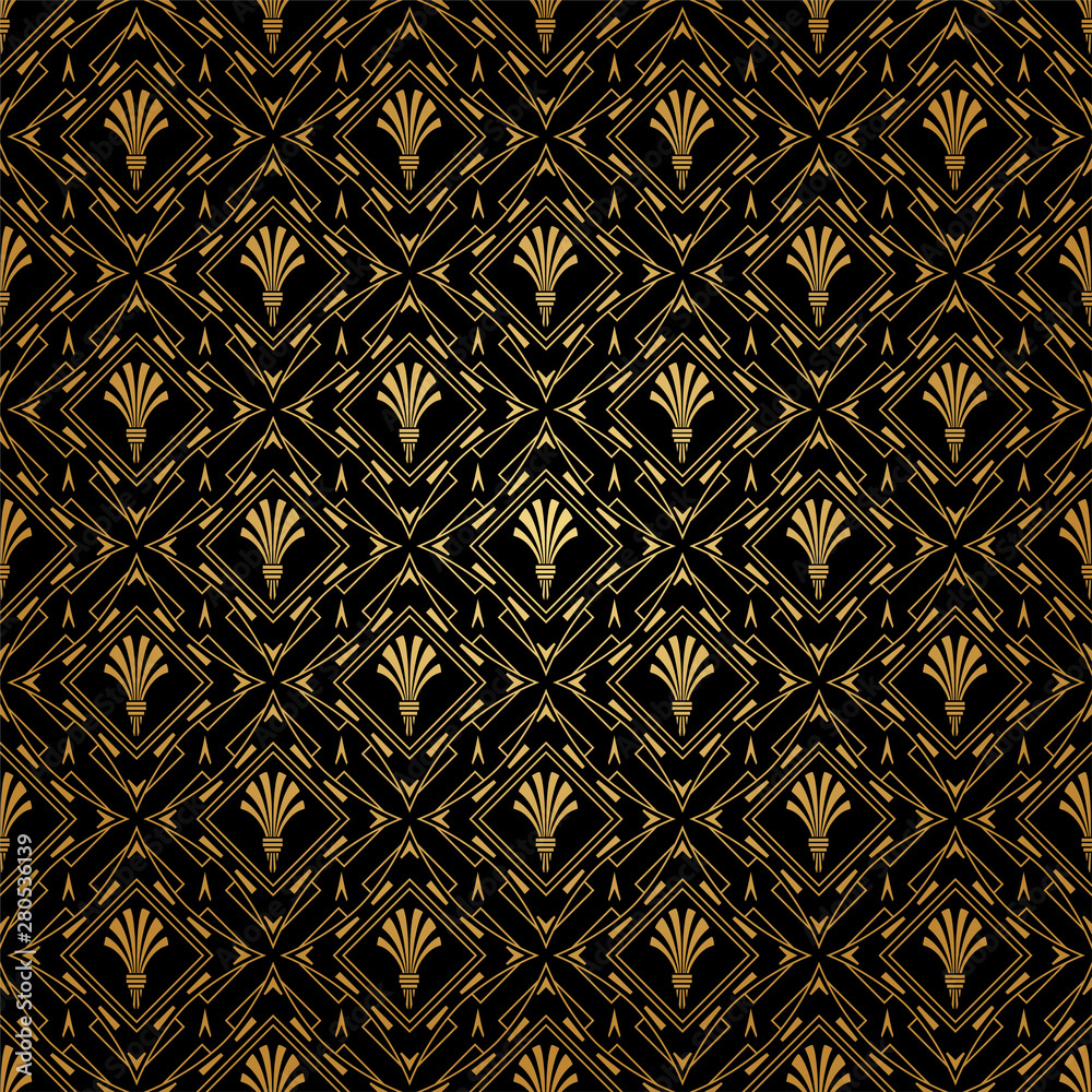 Art deco background wallpaper. Vector artwork Stock Vector | Adobe Stock