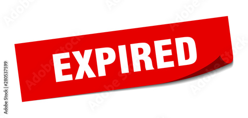 expired sticker. expired square isolated sign. expired