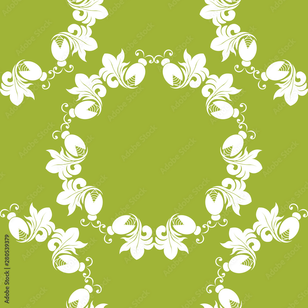 seamless floral pattern with beetle on the leaves seamless floral pattern with beetle on the leaves
