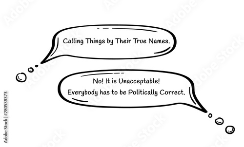 exaggerated politically correct concept