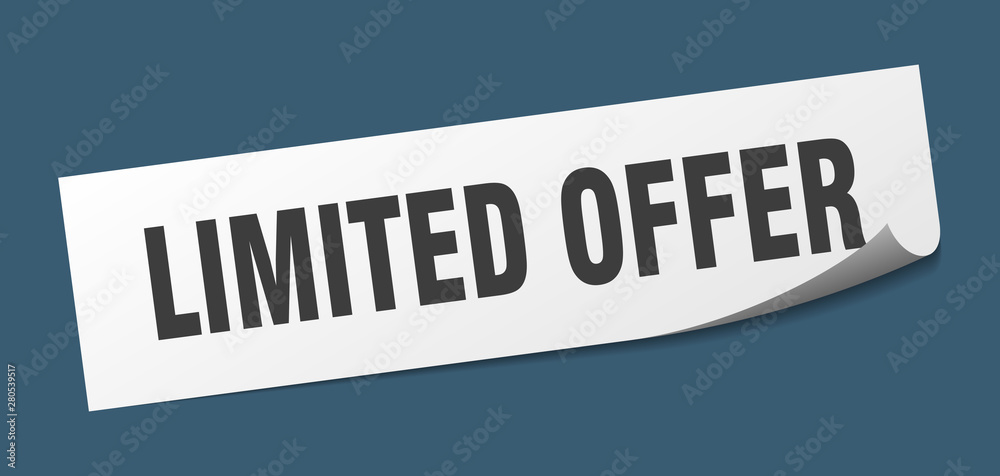 limited offer sticker. limited offer square isolated sign. limited offer