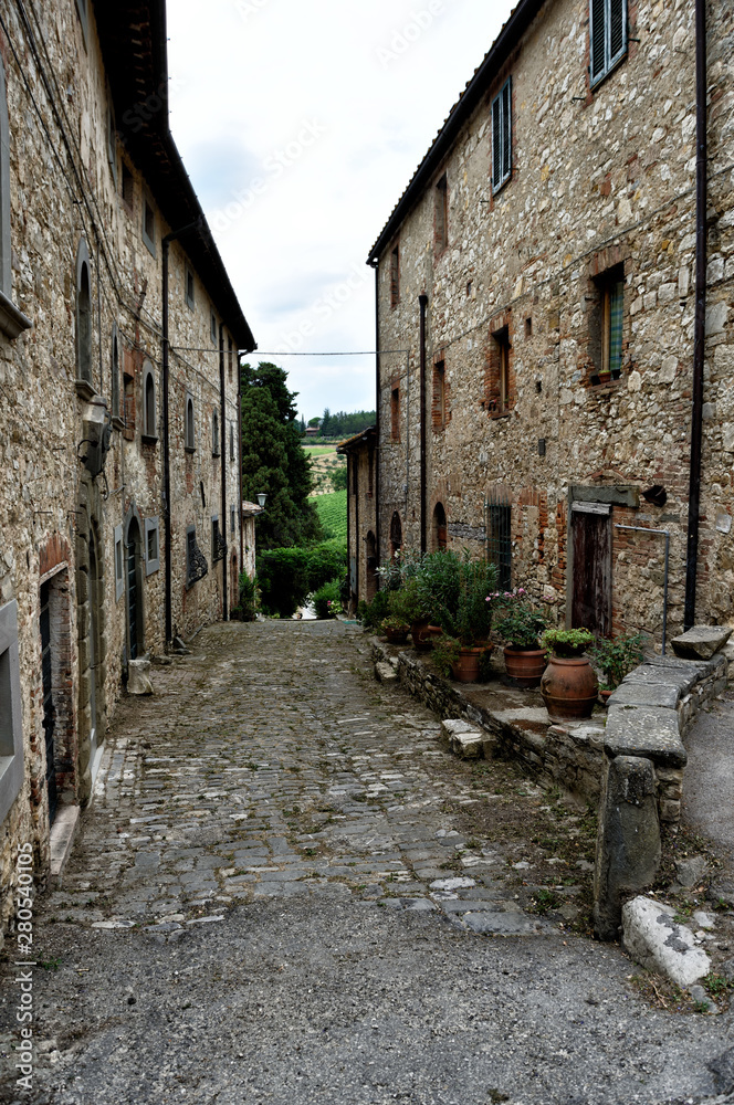 narrow street in old town