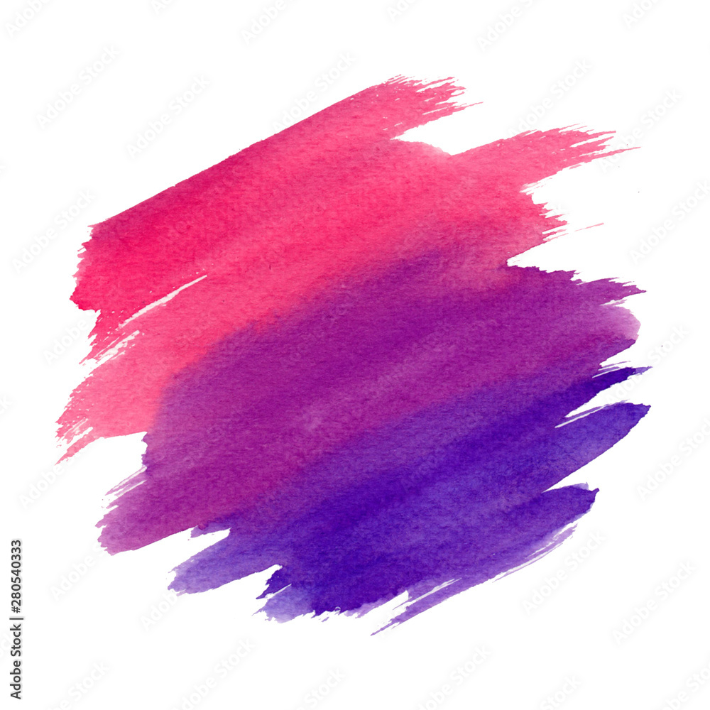 Foto Stock Pink&Purple color Gradation brush texture by hand paint  watercolor draw on a white background,Card,Vector,banner,illustration |  Adobe Stock