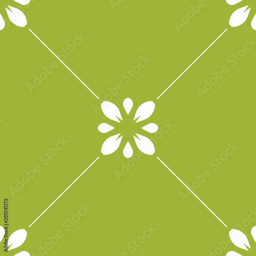 abstract floral seamless pattern with flowers, netting and leaves