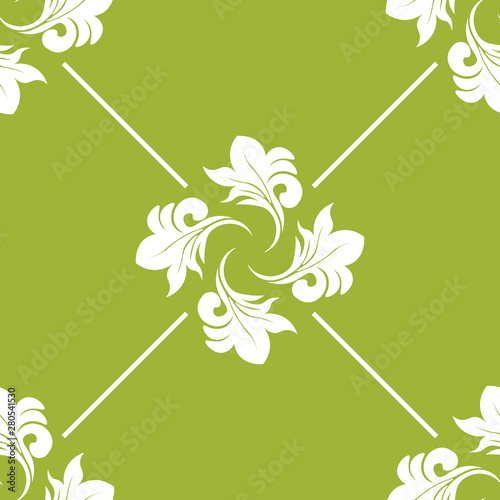 abstract floral seamless pattern with netting and leaves
