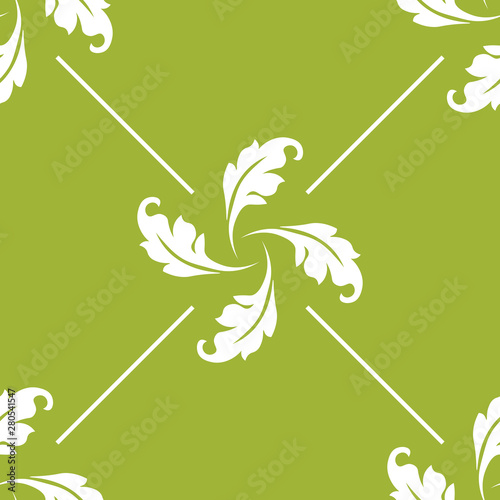 abstract floral seamless pattern with flowers, netting and leaves
