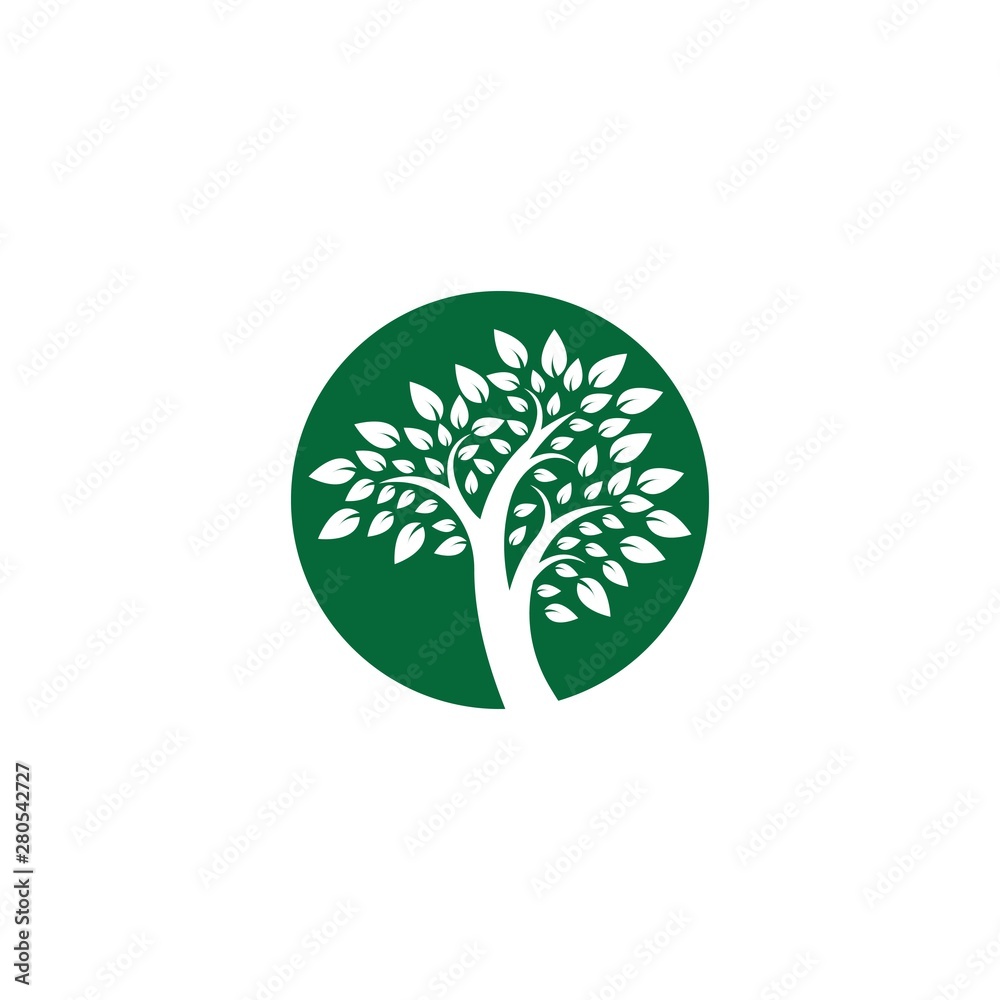Obraz premium Tree logo template vector icon illustration