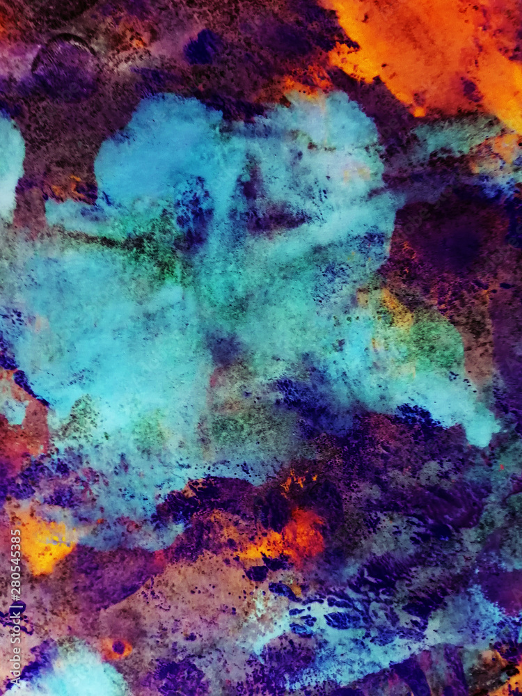 Abstract background, hand-painted texture, watercolor painting, drops of paint, paint smears. Design for backgrounds, wallpapers, covers and packaging.Banner for text, grunge element for decoration.