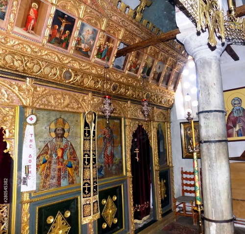 interior from the medieval Greek monastery 