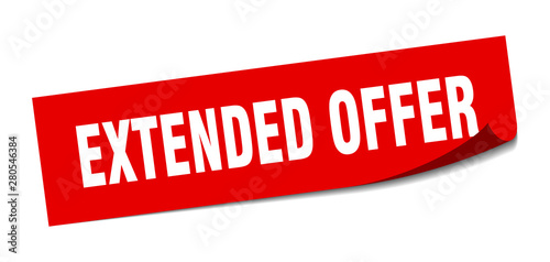 extended offer sticker. extended offer square isolated sign. extended offer