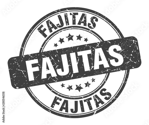 fajitas stamp. fajitas round grunge sign. fajitas