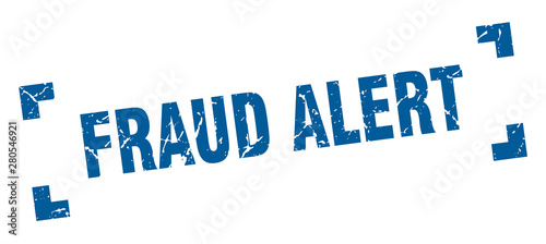 fraud alert stamp. fraud alert square grunge sign. fraud alert