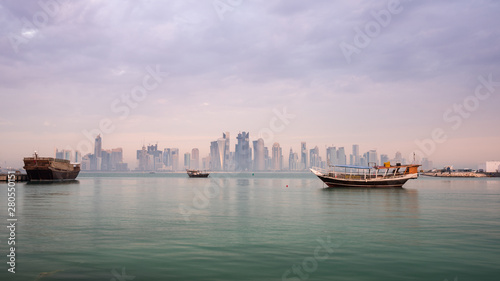 Beautiful morning of Doha, Qatar, Middle East