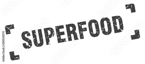 superfood stamp. superfood square grunge sign. superfood