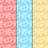 coconut exotic, tropical seamless pattern, leaves