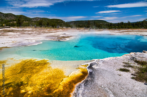 Sapphire Pool in Biscuit Basin, Yellowstone National Park, Wyoming