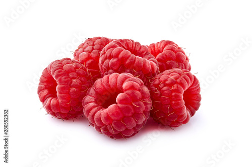 Raspberry Isolated on White Background. Ripe berries isolated.