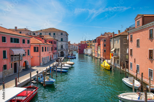 View of the city of Chioggia near Venice