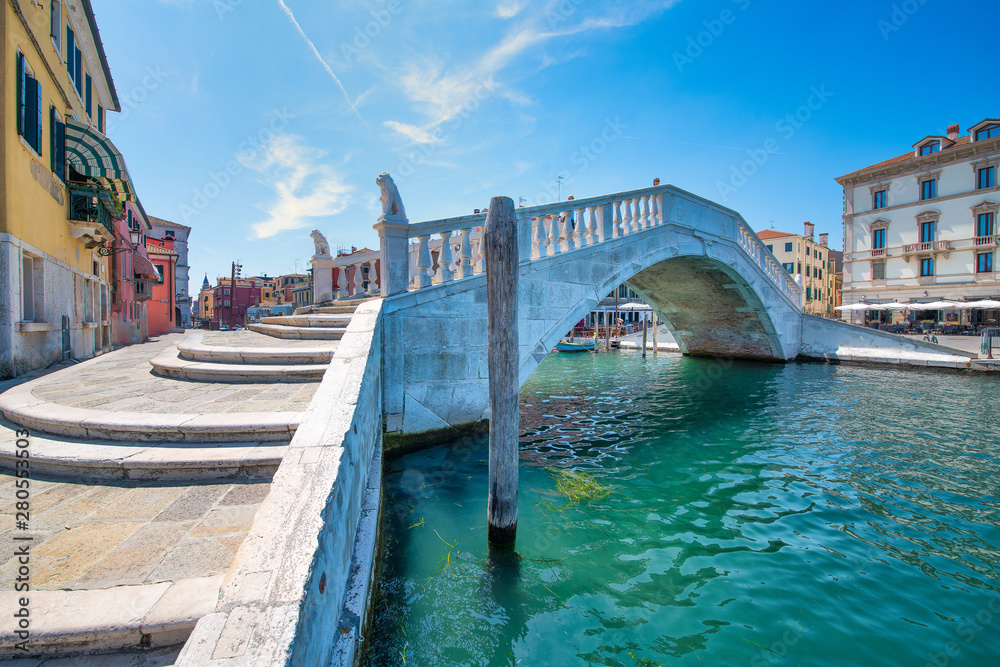 Vigo Bridge in Chioggia near Venice Italy