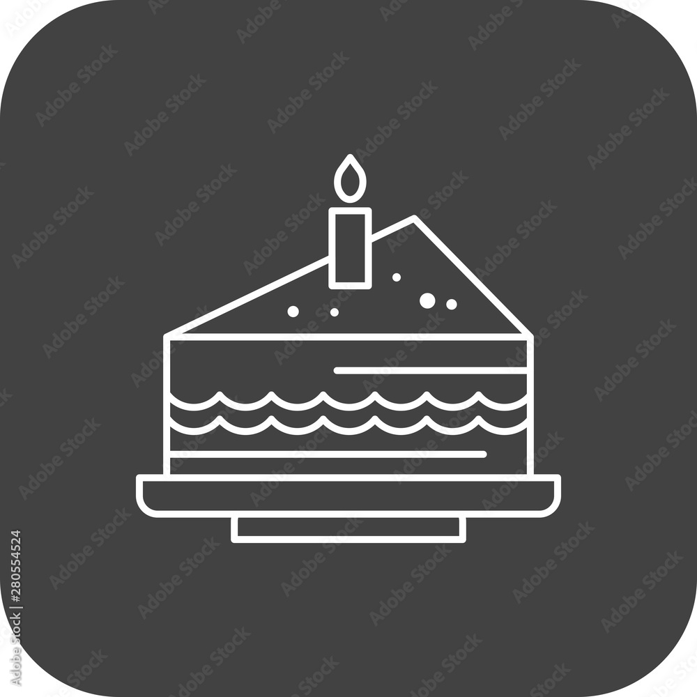 Happy birthday cake icon for your project