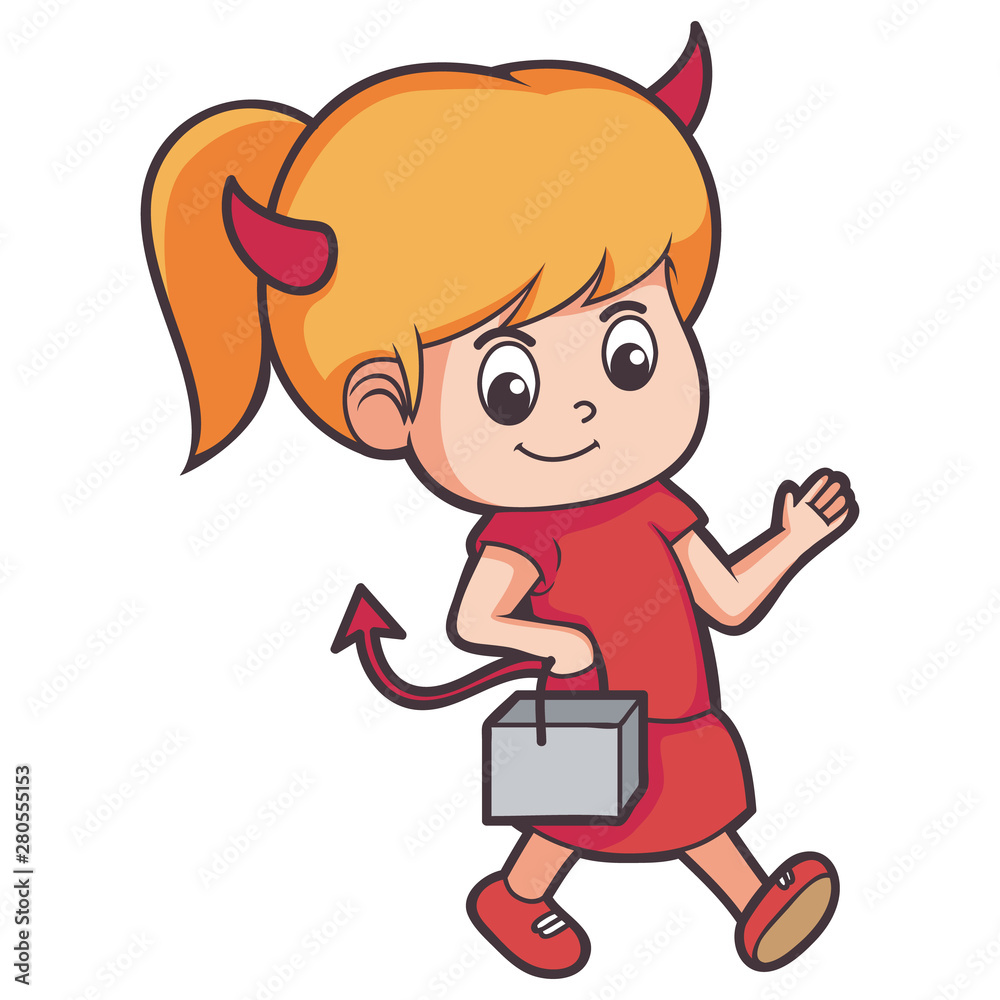cartoon kids wear costumes evil on halloween day cartoon kids wear costumes evil on halloween day