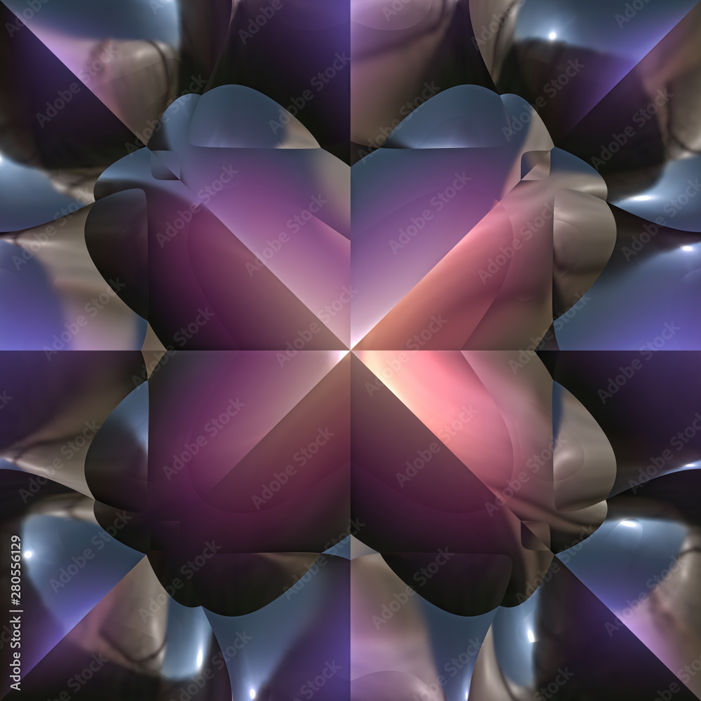Obraz premium 3d effect - abstract metallic surface pattern