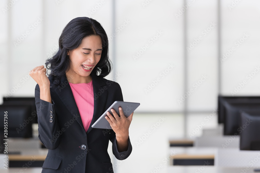 Businesswoman delighted with her chosen work.. Businesswoman delighted with her chosen work..