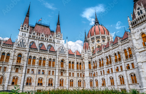 Gothic old building of the Hungarian parliament, Budapest