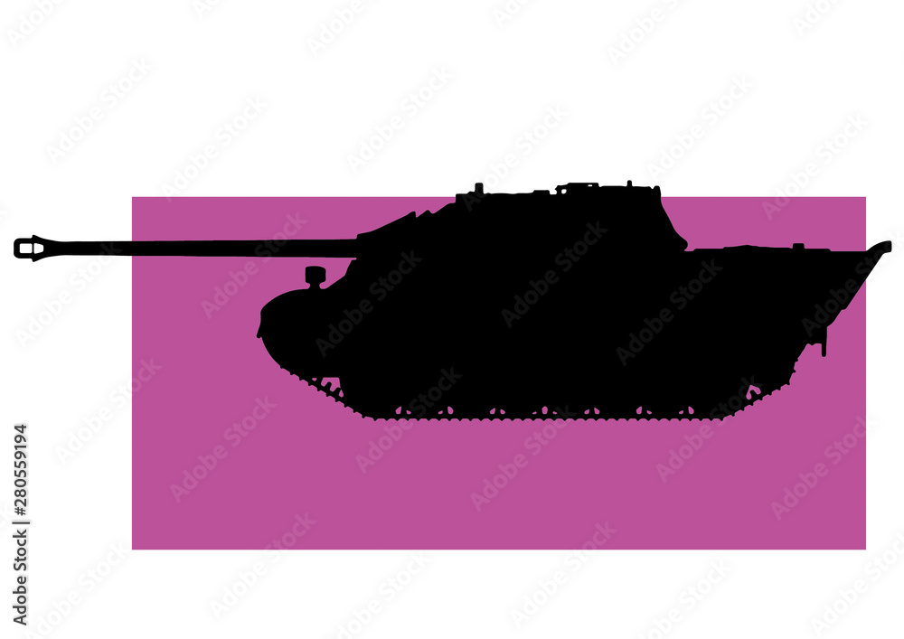 WW II German tank destroyer sdkfz173 jagdpanther Stock Vector | Adobe Stock