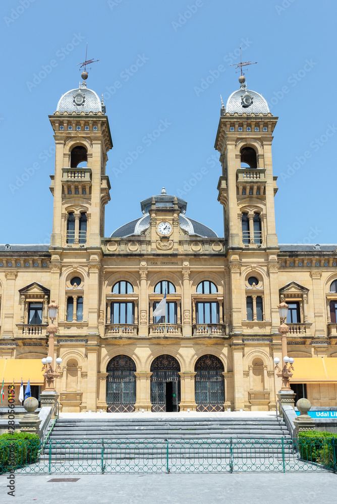 Town Hall of Donostia-San Sebastian, Basque Country, Spain