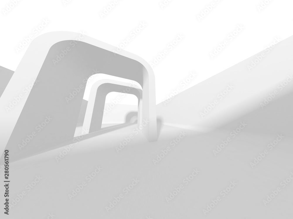 Futuristic White Architecture Design Background Futuristic White Architecture Design Background