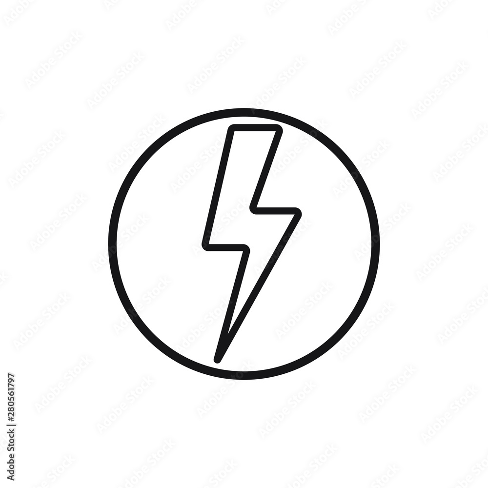 Lightning bolt icon. Modern line icon design. Modern icons for mobile or web interface. Lightning bolt icon. Modern line icon design. Modern icons for mobile or web interface.