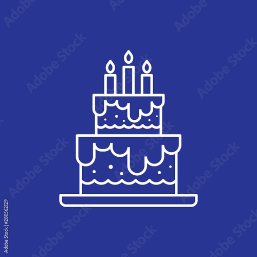 Happy birthday cake icon for your project