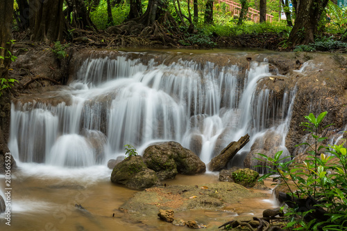 Waterfall in autumn forest  Kanchanaburi  thailand.