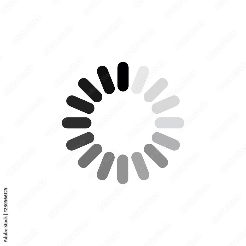 Load icon template color editable. Loading symbol vector sign isolated ...