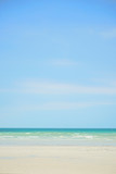 tropical beach with blue sky
