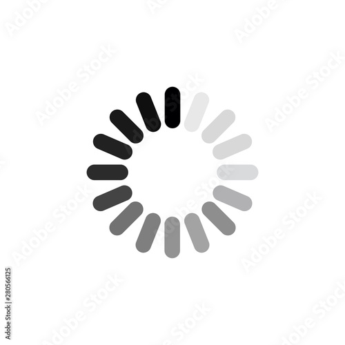 Load icon template color editable. Loading symbol vector sign isolated on white background illustration for graphic and web design.