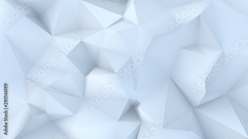 White background. Abstract triangle texture. Low poly white 3d illustration