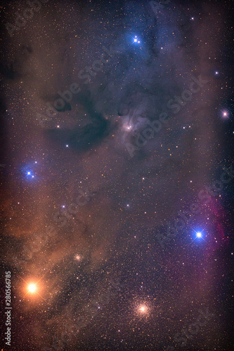 Star field and nebulae in Rho Ophiuchus Captured