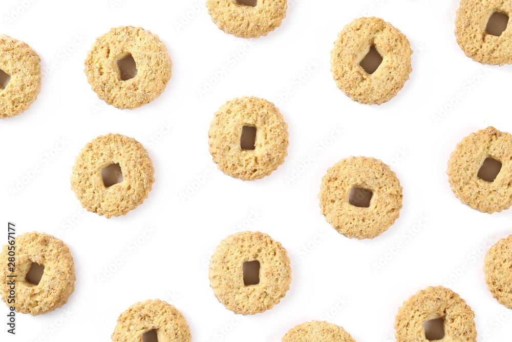 Baked pastries isolated on white background Baked pastries isolated on white background