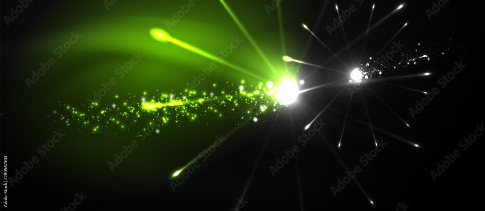 Fototapeta premium Colorful pyrotechnics show. Sky clouds. Black background. Festival celebration. Abstract fireworks dark sky night.