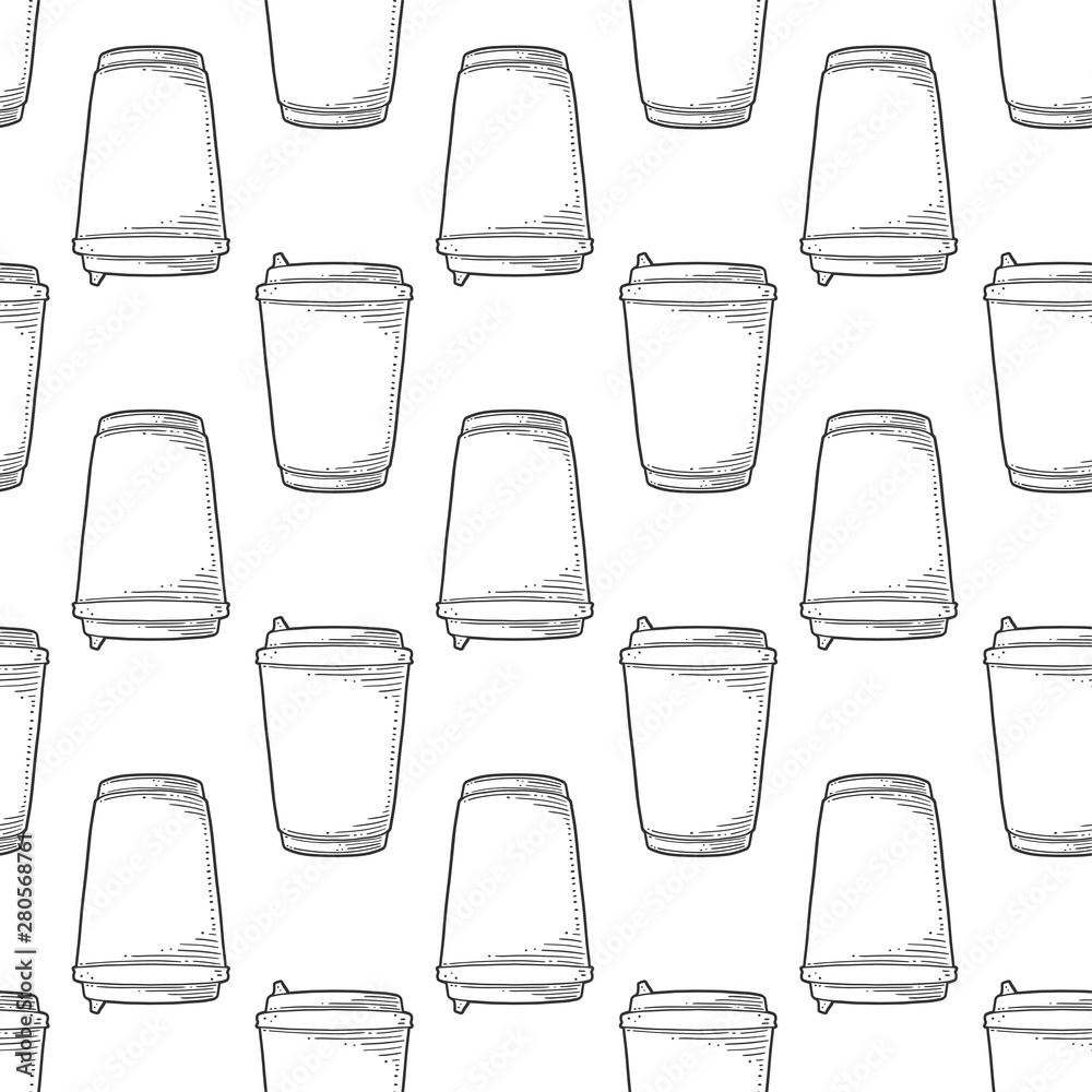 Disposable paper cup. Vector concept in doodle and sketch style. Disposable paper cup. Vector concept in doodle and sketch style.