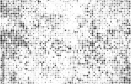 Black and white abstract halftone background.