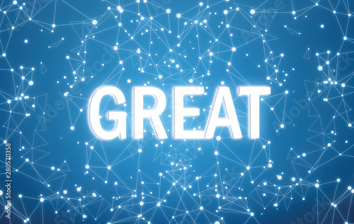 Great on digital interface and blue network background