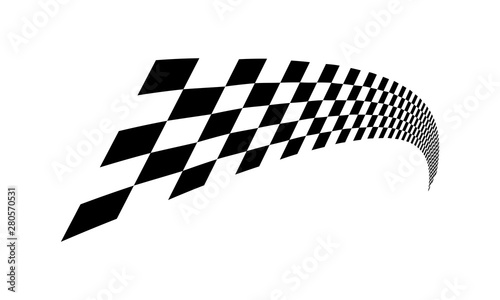 Racing flag Design Template. Race flag Design Vector. Speed Flag Simple Design Illustration Vector.