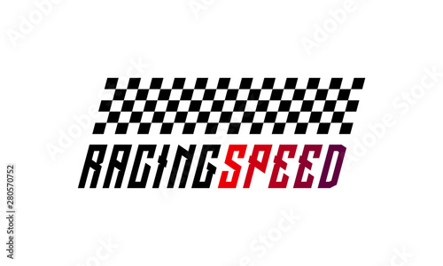 Racing flag Design Template. Race flag Design Vector. Speed Flag Simple Design Illustration Vector.