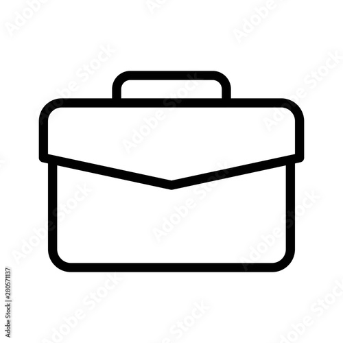 Handbag vector, Baggage line style icon editable outline